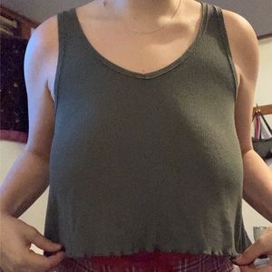 Hollister Green Crop Top